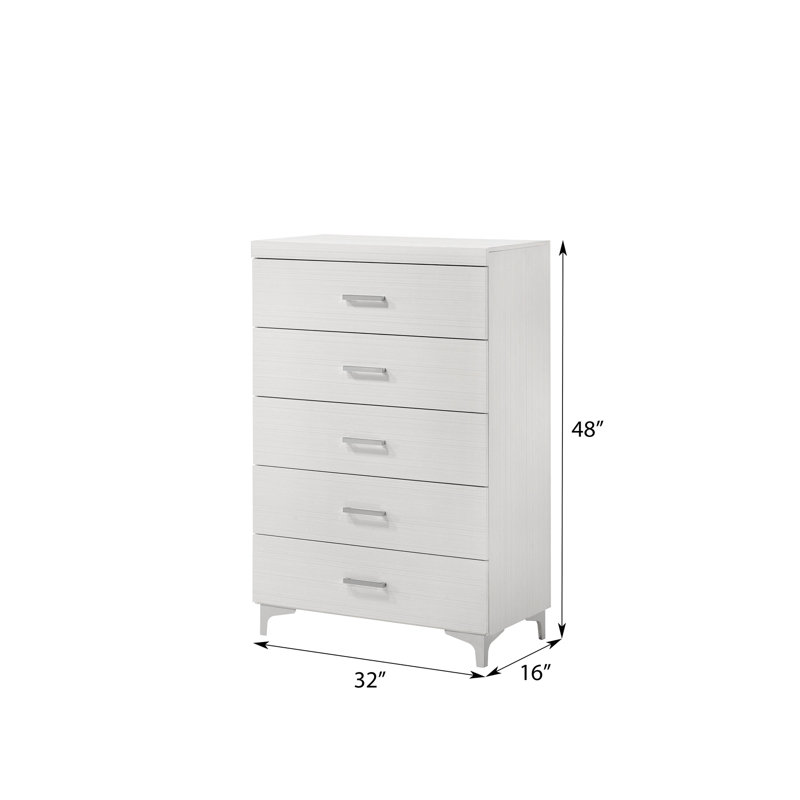 Commode 5 tiroirs avec pieds en métal