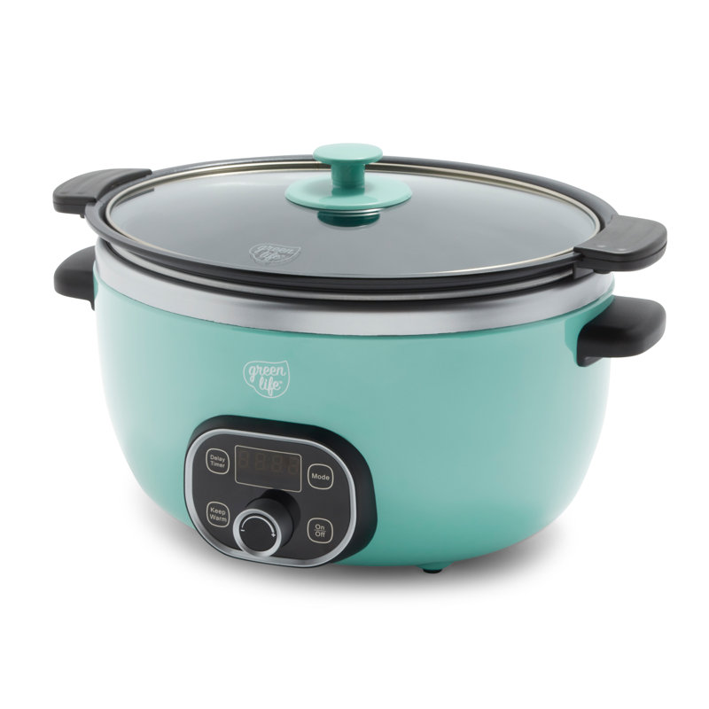 GreenLife Electrics Slow Cooker, Green