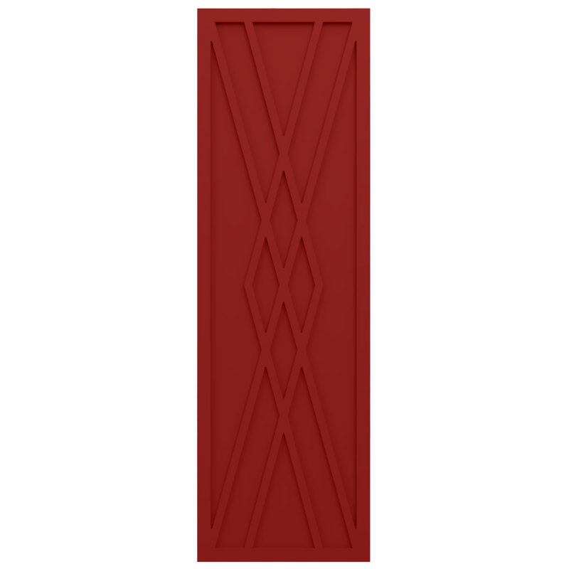 Volets de style moderne EnduraCore Composite Florence, L 12 po, H 44 po, Rouge feu