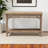 Ganit Seagrass Console Table, Wrapped Frame, Lower Shelf, Natural Wood 30.5'' H X 47.34'' W X 15.93'' D