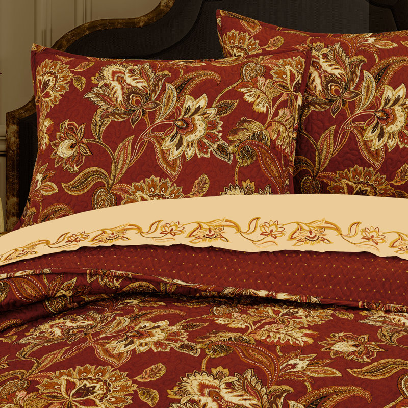 Montecito Red Quilt Set, King