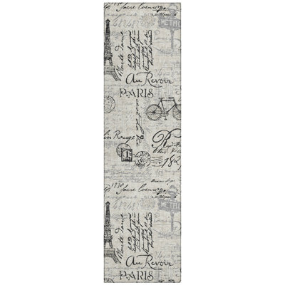 Machine Washable Indoor/Outdoor Husby ACN2209 Novelty Rug