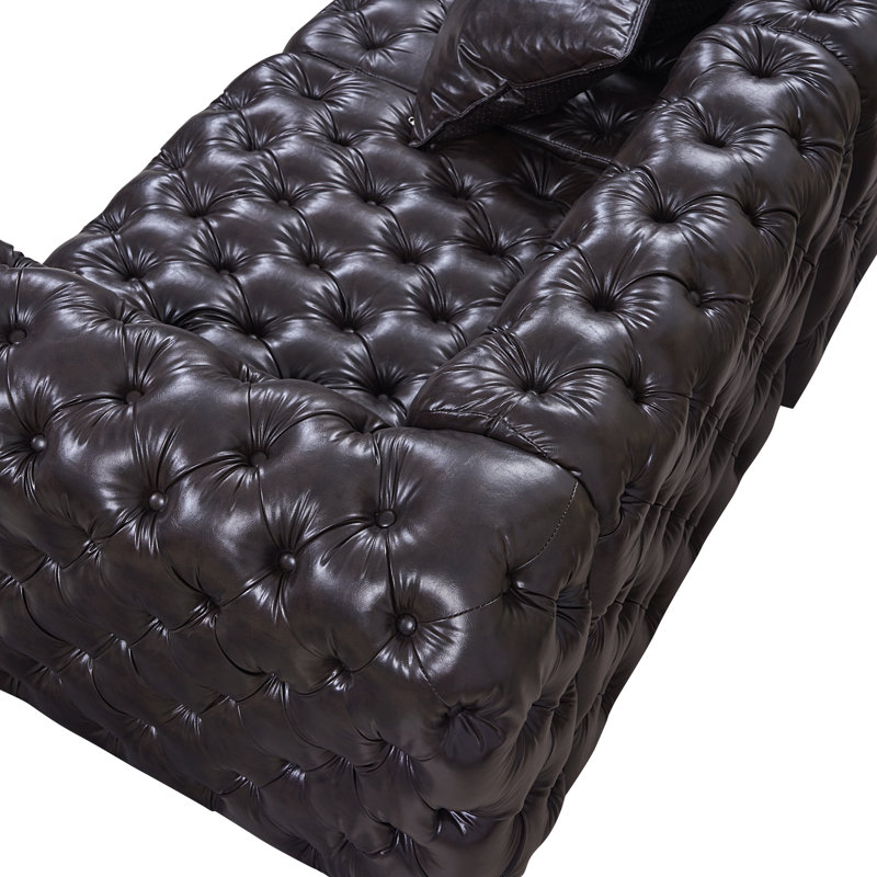 Canapé modulaire rembourré avec repose-pieds 48,4 po
