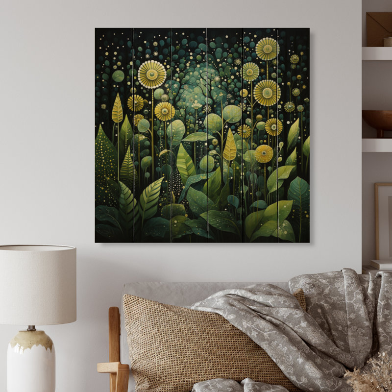 Jarette Ferns Plant Enchanted Forest IV sur impression sur bois, H 30 po x l 30 po x P 0,78 po