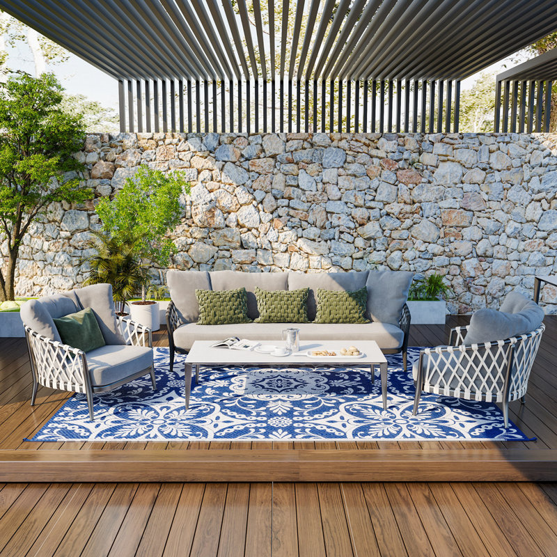Jayde Oriental Indoor / Outdoor Rug, Rectangle 8'11" x 11'11"