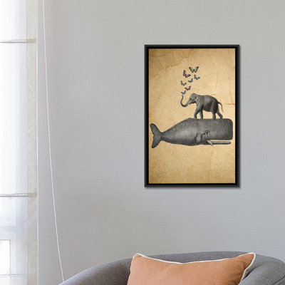 « éléphant on baleine », reproduction d’art sur toile