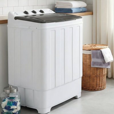 Himimi Delia 4.1 Cubic Feet cu. ft. High Efficiency Portable Washer & Dryer Combo with Child Safety Lock White