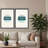 Coastal Retreat Oceanic Duology: Abstract Circles Diptych-99433936