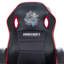 Minecraft: chaise de jeu - noir-rouge - 24 x 26 po, chaise d'ordinateur et de bureau pour adulte, 5 roulettes et hauteur réglable, graphique à thème de jeu