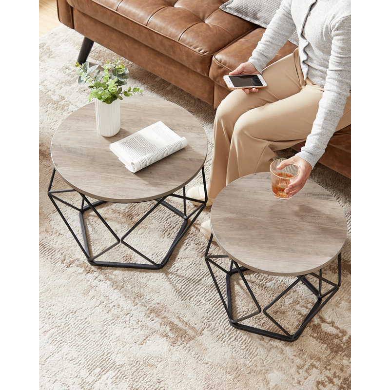 Apison Enclosed Coffee Table, Greige/Black