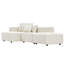 Petit canapé modulaire en L en velours côtelé beige-801786068-801786067