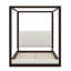 Lit plateforme en bois de style baldaquin, tête de lit tapissier pour plus de confort et de style-129390530-129390528