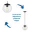 Luminaire suspendu en forme de globe à 1 lumière Chanie-1117353043-1121657017