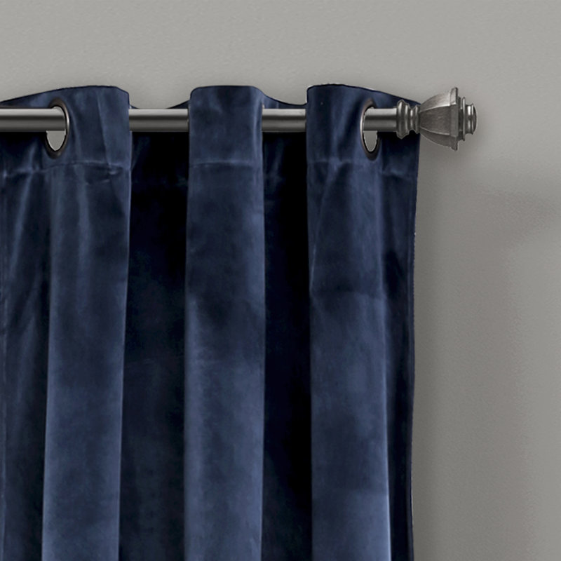 Paire de rideaux isolants Prima Velvet, Bleu marine, l 38 po x L 95 po