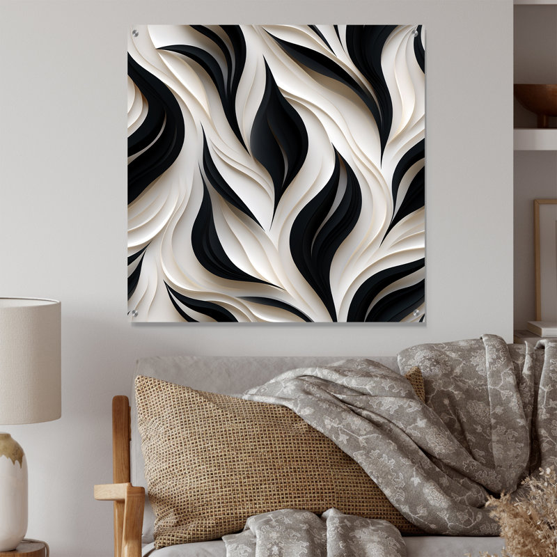 Corenzo - Art mural abstrait en acrylique pour la cuisine, H 16 po x l 16 po