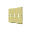Deltana SWP4763U3 Switch Plate; Triple Standard; Bright Brass Finish-60885567