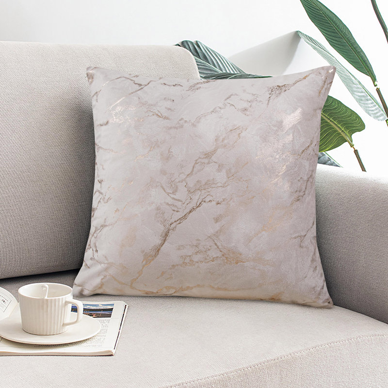 Abdule Square Single Cushion With Filling, Cream