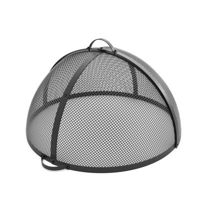 36" Easy Access Round Steel Spark Screen With Hinged Door & Hook