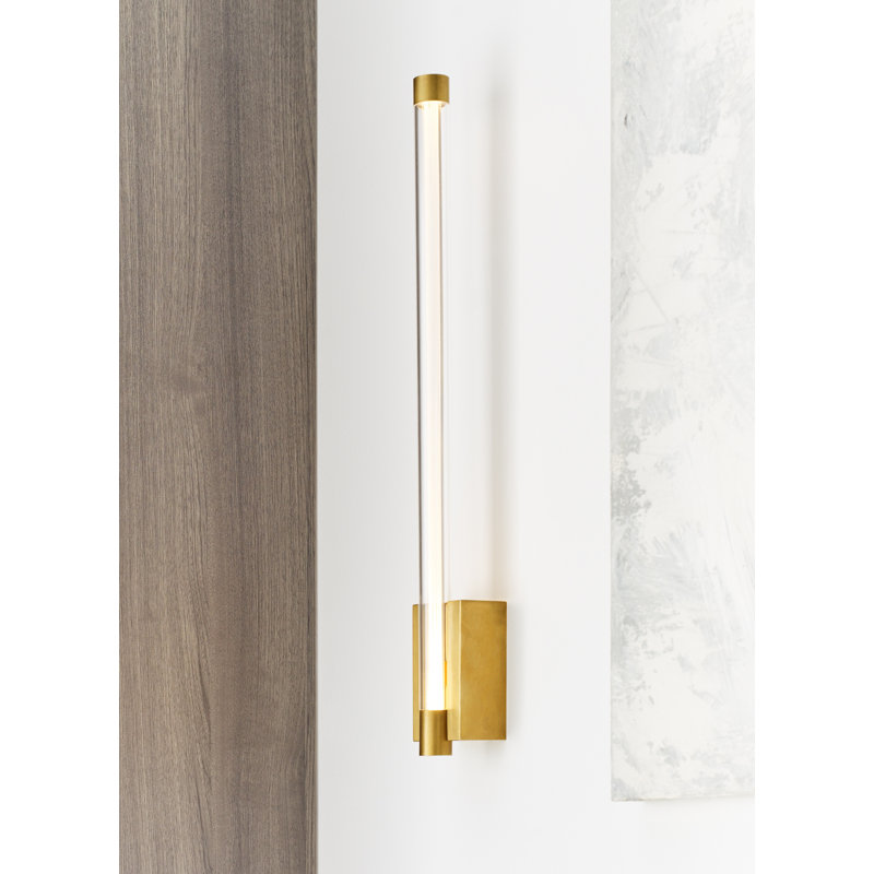 Phobos 1 - Light LED Armed Sconce, Natural Brass