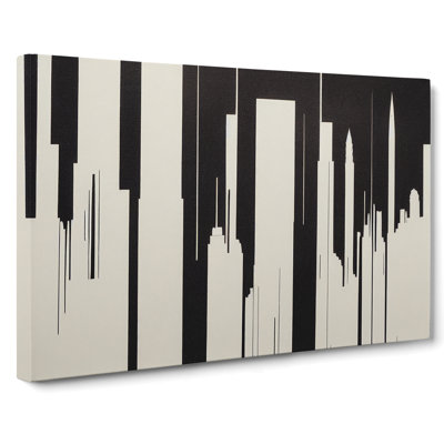 Incredible Skyscraper Skyline Abstract - Wrapped Canvas