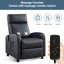 65cm Wide Modern and Soft Breathable Vegan Leather Compact Massage Recliner with Remote Control and Pocket