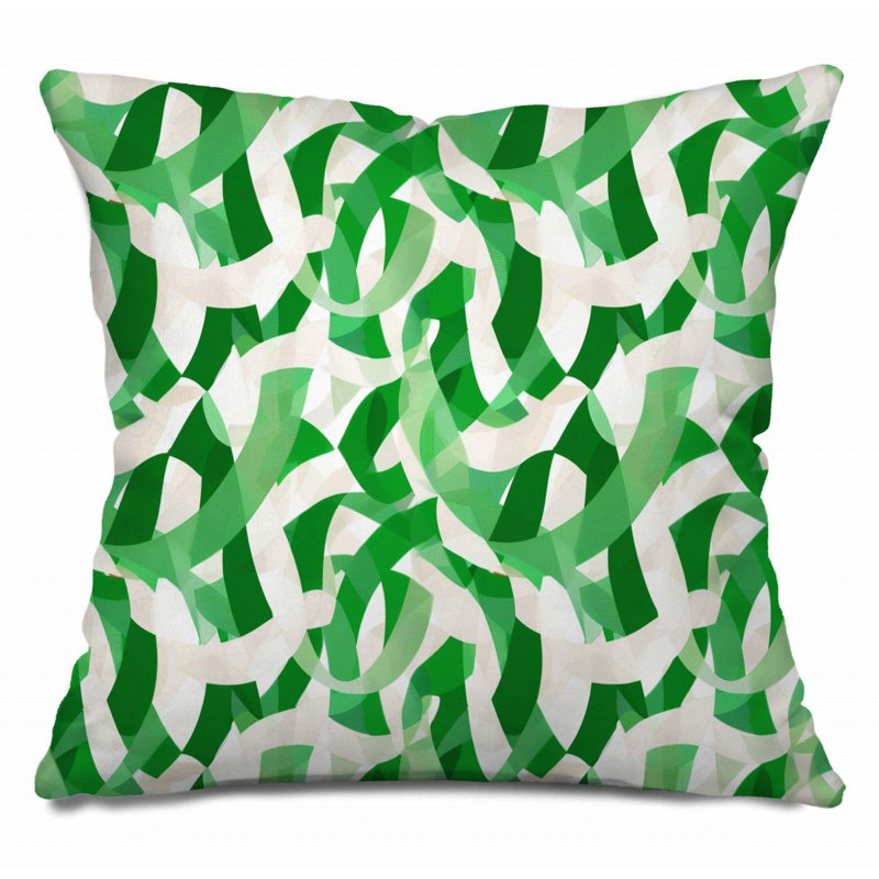  Coussin abstrait réversible Abstract, H 14 po x l 14 po