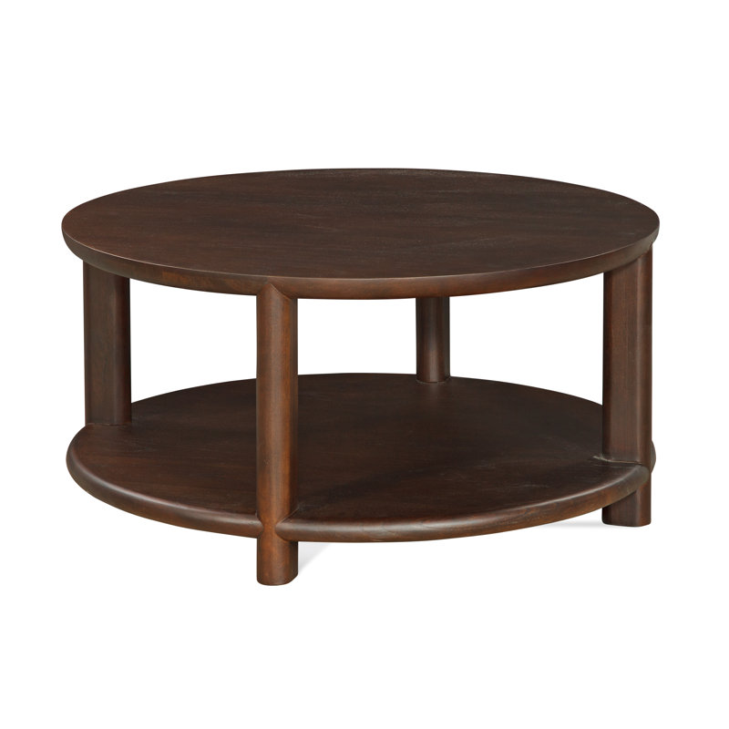 Lyra Solid Wood Coffee Table, Java