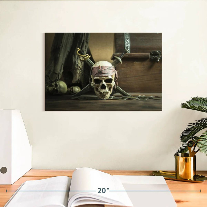 Kelan Pirate Skull, 8" H x 12" W