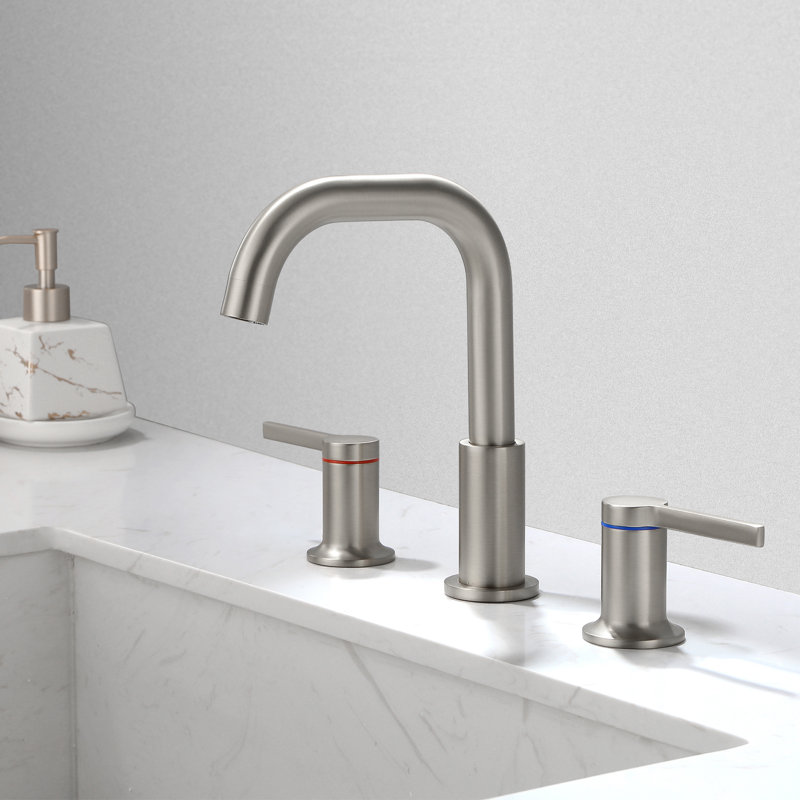 Widespread 2-handle Bathroom Faucet, Brushed Nickel