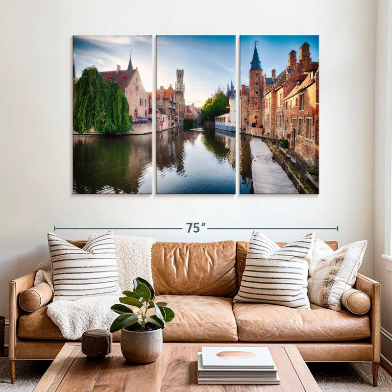 Lilie Bruges Water Canal, H 42 po x l 65 po