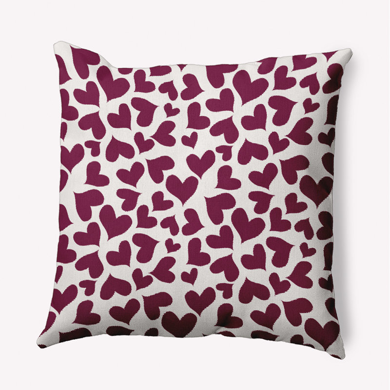  Housse et insert de coussin décoratif en polyester, H 16 po x l 16 po, Mauve / Blanc