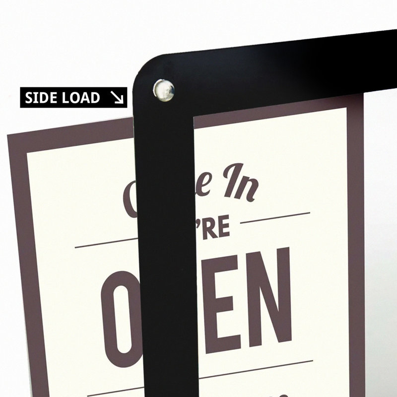 Black 8.5" x 11" Window Sign Holder Frame with Suction Cups, 2-Pack