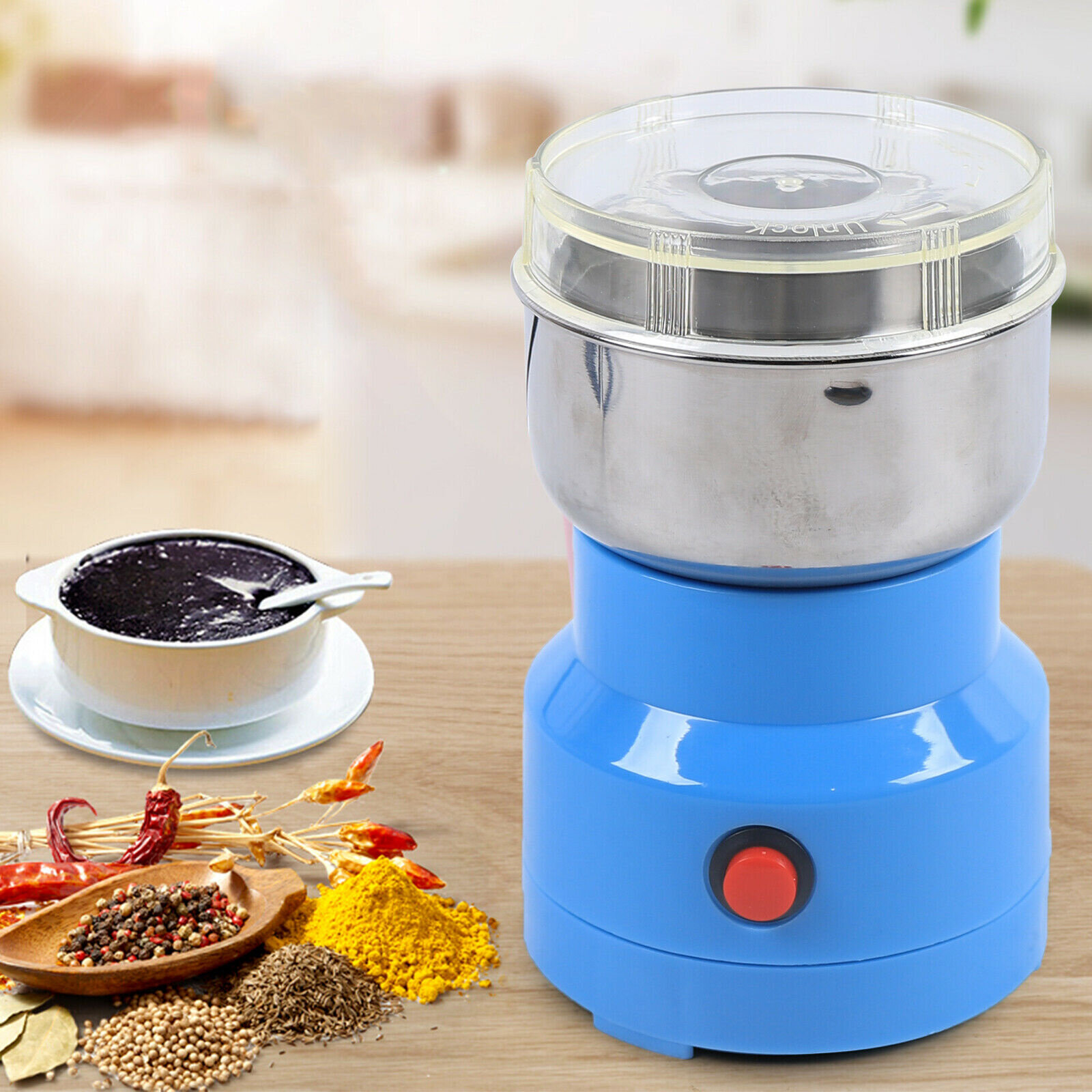 JOYDING Electric Coffee Grinder for Beans, Spices, Herbal Nuts, Grains with  Stainless Steel Blades