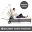 Corinth Reclining Sun Lounger with Cushion-440524562