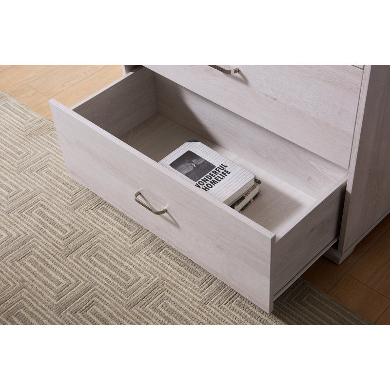 Kidwell 31'' W 4 - Drawer Dresser, White Oak