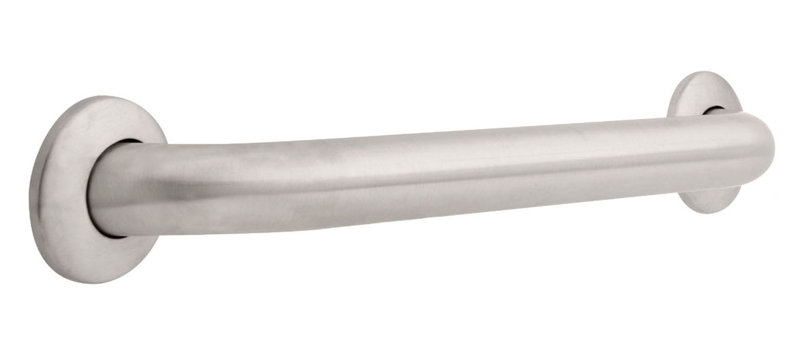 Barre d'appui à fixation dissimulée, 18 po, Acier inoxydable