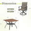 Ensemble repas pour 4 personnes avec chaises pivotantes 360 °-1851209395