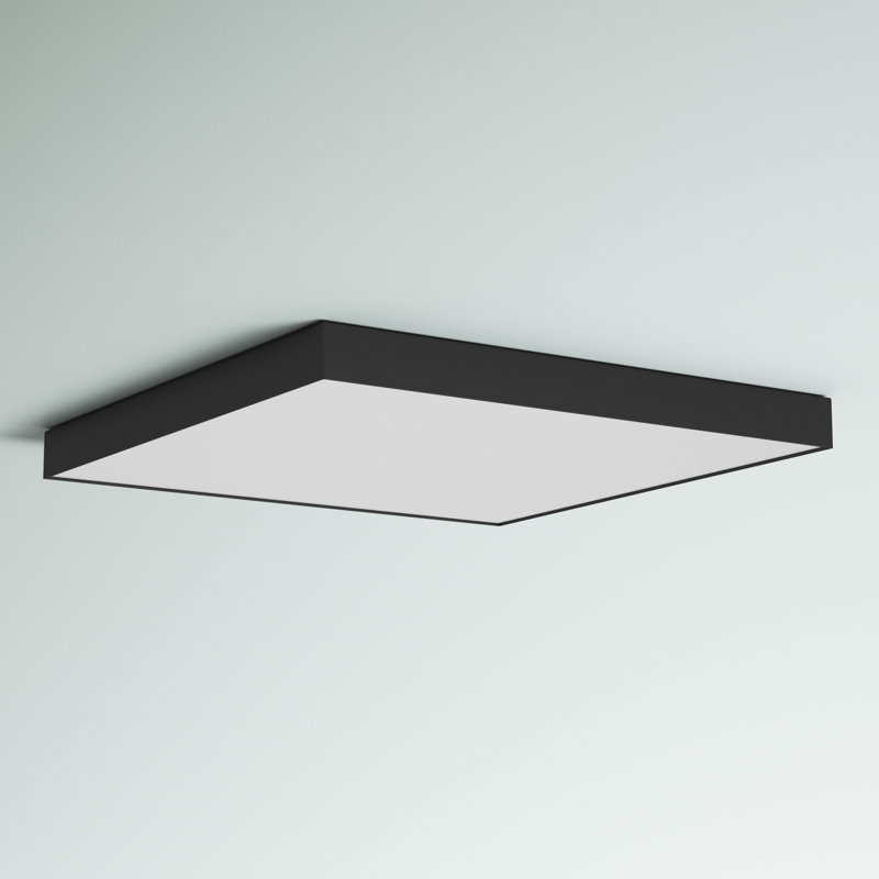 Warrenton 1 - Light LED Flush Mount, Black, 0.75" H X 6.25" W X 6.25" D
