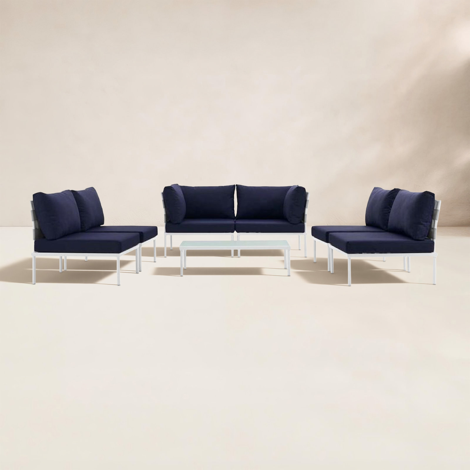 Harmony 6-Person Patio Seating Group, Navy