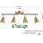 4 Light Track Lighting Kit Matt Brass Finish Adjustable With Moden Flush Mount Ceiling Spotlight