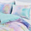 Literie tissée à l'aquarelle pour très grand / très grand lit - Microfibre douce brossée, l 14 po x L 14 po, traitement multicolore, vapeur, fourrure carrée-120478780