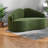 Space-saving Green Sofas, Durable Foam Material, Retro Style For Small Spaces