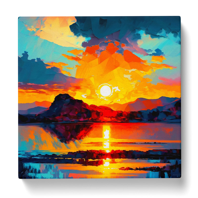 Sunrise Fauvism - Wrapped Canvas, 50cm H x 50cm W x 3cm D