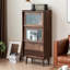 Vitrines en bois massif noisette + verre