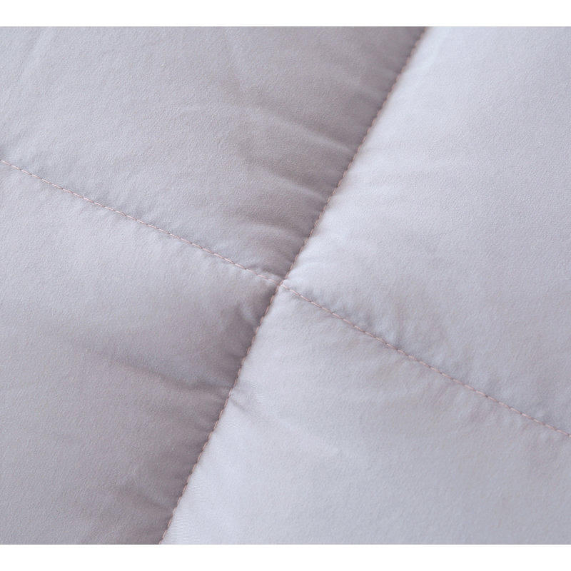 King Size Quartz Silver and Pebble Grey Reversible Microfiber Duvet