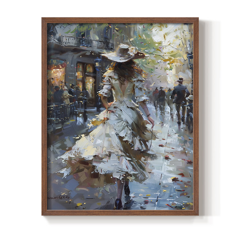 Reproduction encadrée WOMEN Series DCLV III - bois massif, H 30 po x l 24 po, Noyer