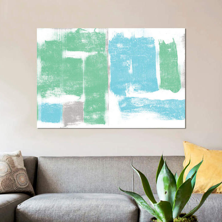 « geo ii », impression sur toile, H 12 po x l 18 po x P 1,5 po, Pas de tapis, Toile tendue
