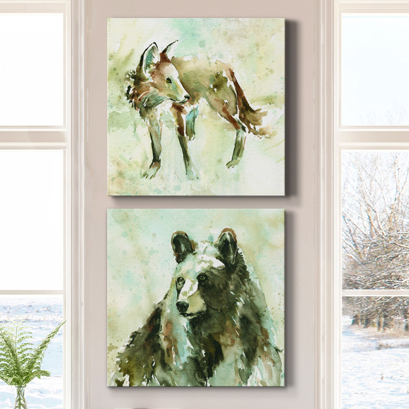 On Second Thought - Ensemble de 2 peintures sur toiles, H 10 po x l 20 po x P 1 po, Toile tendue