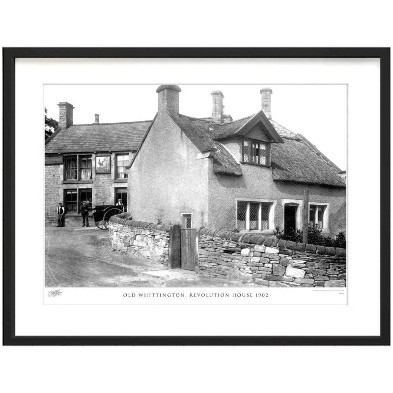 Old Whittington, Revolution House 1902 - Single Picture Frame Print, 28cm H x 36cm W x 2.3cm D