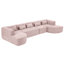 Canapé en forme de L désossé et polyvalent en tissu de style moderne pour le confort du salon